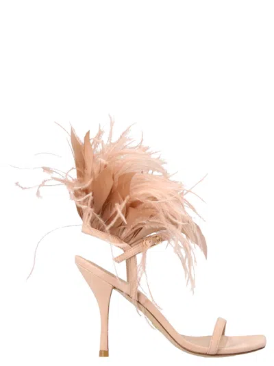 STUART WEITZMAN WOMEN PINK PLUME HEELS, 4.5 LUXURY PUMPS & HEELS FOR WOMEN DARVEYS