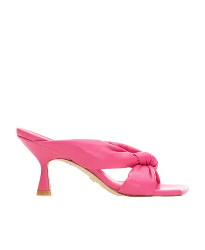 STUART WEITZMAN SLIP-ON SQUARE-TOE SANDALS