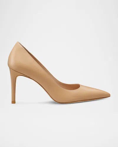 STUART WEITZMAN STUART POWER 85 LEATHER PUMPS