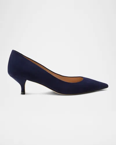 STUART WEITZMAN STUART SUEDE KITTEN PUMPS