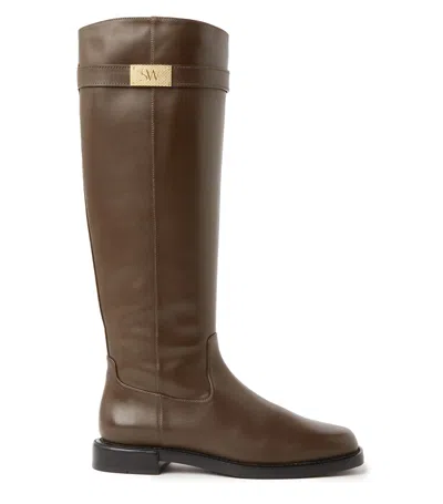 STUART WEITZMAN STUART WEITZMAN, SW BUCKLE BOOT, EARLY ACCESS BLACK FRIDAY, WALNUT, CHIFFON CALF
