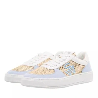 STUART WEITZMAN STUART WEITZMAN SW COURTSIDE LOGO SNEAKER SKY BLUE/SAND/WHITE MULTI NEU & OVP