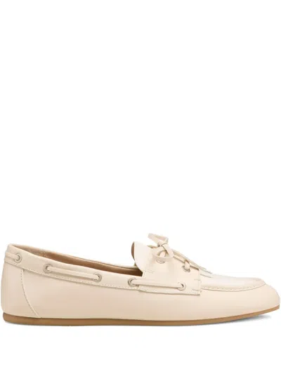 STUART WEITZMAN TINSLEY LEATHER BOAT SHOES