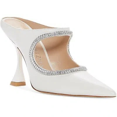 STUART WEITZMAN STUART WEITZMAN WOMENS WHITE STILETTO DRESSY MULES 8 MEDIUM (B,M) BHFO 8871