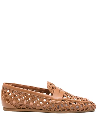 STUART WEITZMAN WOVEN LOAFERS