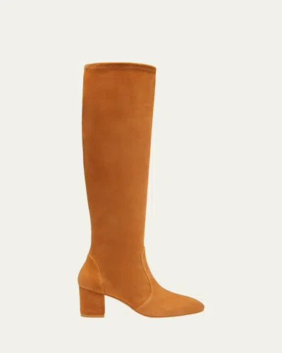 STUART WEITZMAN YULIANA STRETCH SUEDE KNEE BOOTS