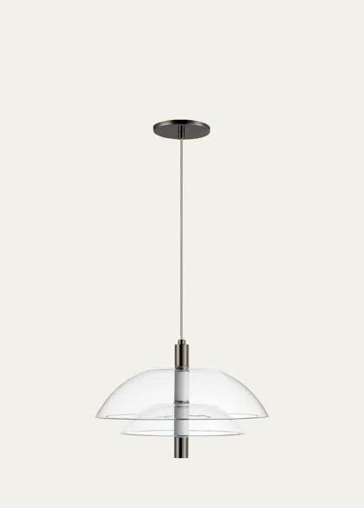 STUDIO M NINA MAGON DESIGN FROM STUDIO M ARYA SINGLE PENDANT - CLEAR BLACK NICKEL