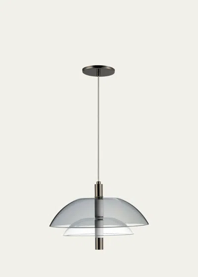 STUDIO M NINA MAGON DESIGN FROM STUDIO M ARYA SINGLE PENDANT - EMERALD GREEN CLEAR GOLD