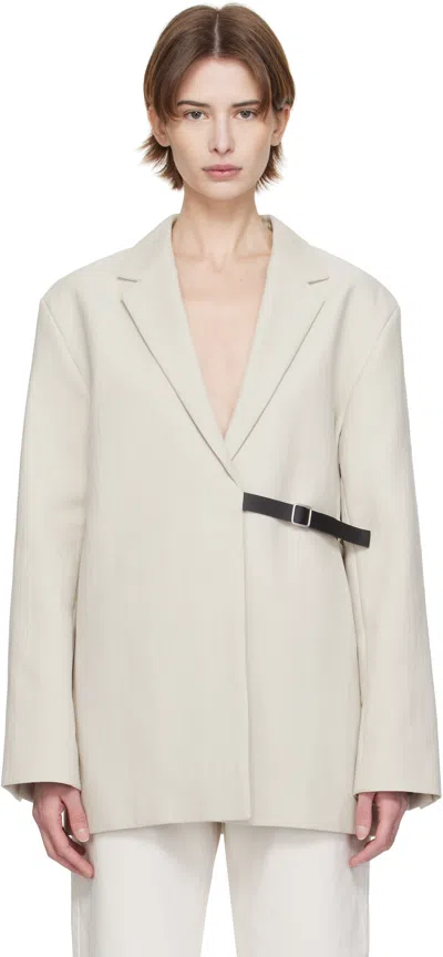 STUDIO NICHOLSON BEIGE SILAS BLAZER