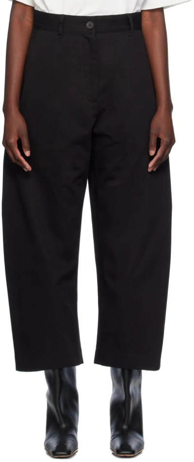 STUDIO NICHOLSON BLACK CHALCO TROUSERS