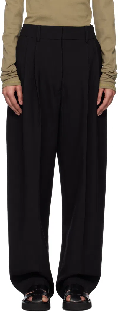 STUDIO NICHOLSON BLACK SPERRO TROUSERS
