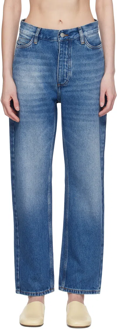 STUDIO NICHOLSON BLUE RUTHE JEANS