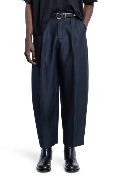 STUDIO NICHOLSON MAN BLUE TROUSERS