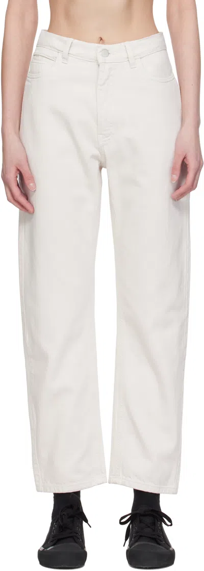 STUDIO NICHOLSON OFF-WHITE RUTHE JEANS