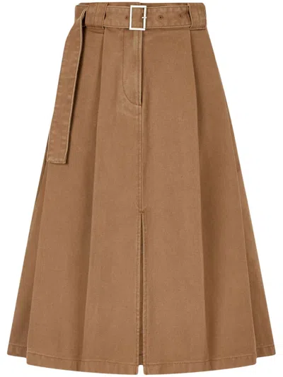 STUDIO TOMBOY BELTED TWO-TUCK SKIRT