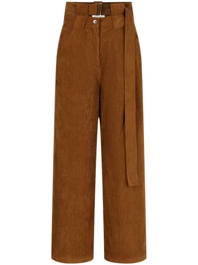 STUDIO TOMBOY CORDUROY PRESS-CREASED TROUSERS
