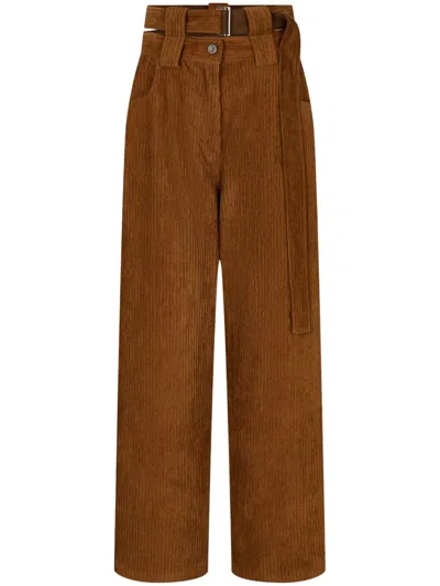 STUDIO TOMBOY CORDUROY PRESS-CREASED TROUSERS