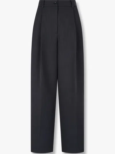 STUDIO TOMBOY PINTUCK-DETAIL WIDE-LEG TROUSERS