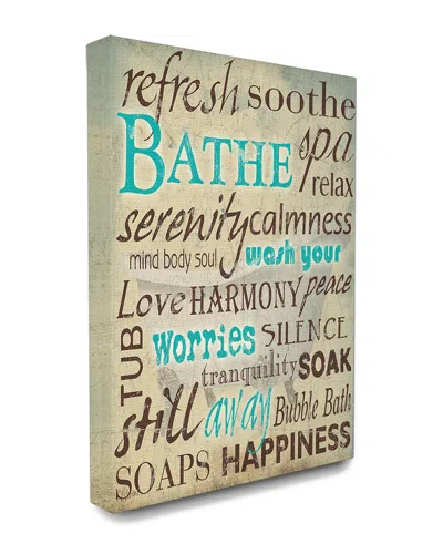 STUPELL STUPELL BATHE WASH YOUR WORRIES TYPOGRAPHY BATHROOM