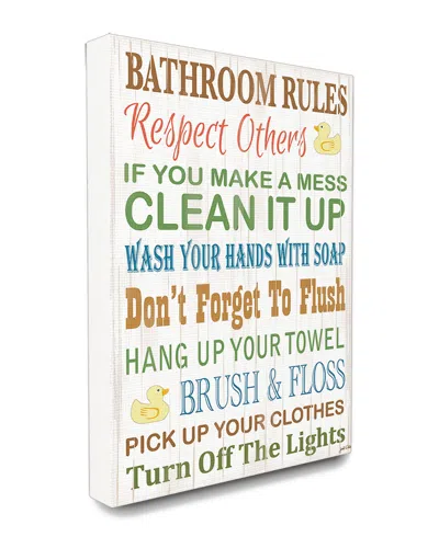 STUPELL STUPELL BATHROOM RULES TYPOGRAPHY RUBBER DUCKY BATHROOM
