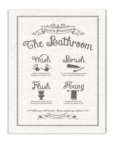 STUPELL STUPELL GUIDE TO BATHROOM PROCEDURES LINEN LOOK