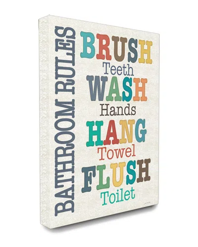 STUPELL STUPELL HOME COLORFUL BATHROOM RULES TYPOG