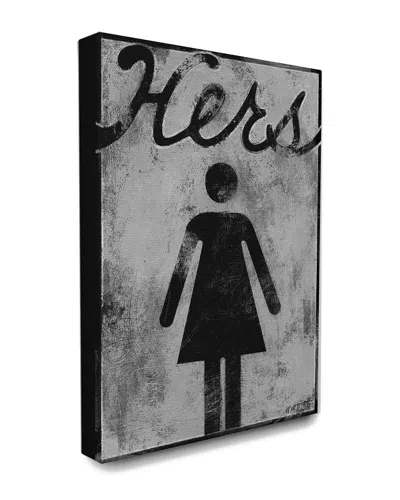 STUPELL STUPELL HOME DECOR HERS DISTRESSED BATHROOM SIGN