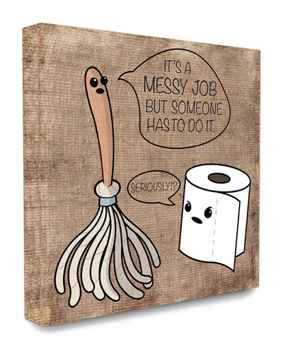 STUPELL STUPELL TOILET PAPER & MOP CARTOON HUMOR BATH