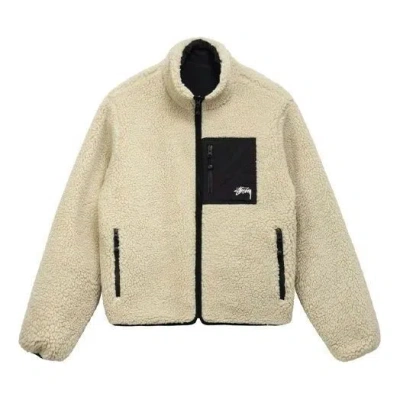 STUSSY Stussy 8 Ball Sherpa Reversible Jacket 'Beige'