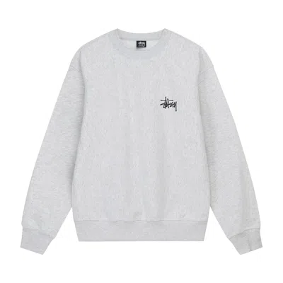 STUSSY STUSSY BASIC CREW 'ASH HEATHER'