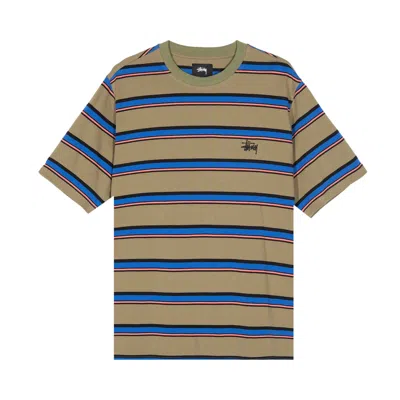 STUSSY STUSSY HARBOUR STRIPE CREW 'OLIVE'