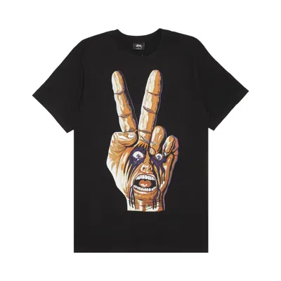 STUSSY STUSSY PEACE HAND TEE 'BLACK'
