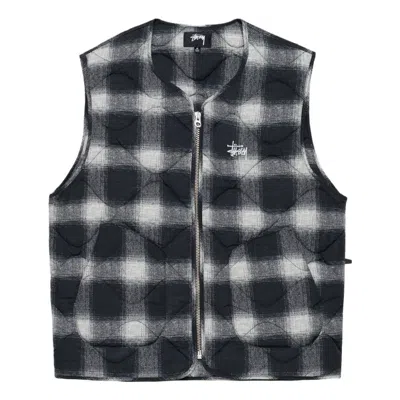 STUSSY Stussy Plaid Nylon Liner Vest 'Black'