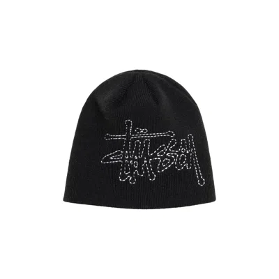 STUSSY STUSSY STITCH BASIC LOGO SKULLCAP 'BLACK'