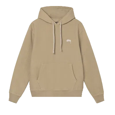STUSSY STUSSY STOCK LOGO HOOD 'KHAKI'