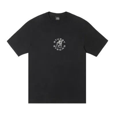 STUSSY STUSSY STRONG MAC TEE PIGMENT DYED 'BLACK' | MEN'S SIZE XL