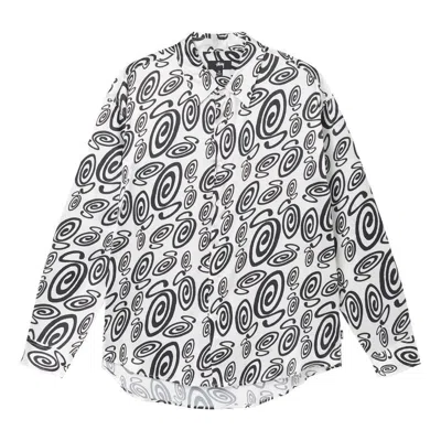 STUSSY Stussy Swirly S Silk Shirt 'White'