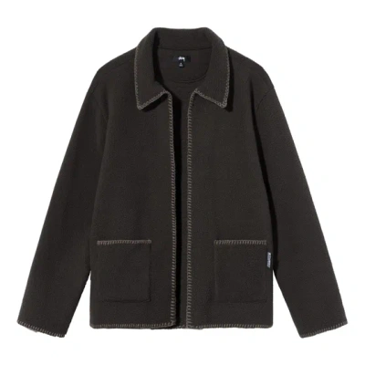 STUSSY Stussy Woodsy Blanket Stitch Fleece Jacket 'Black'