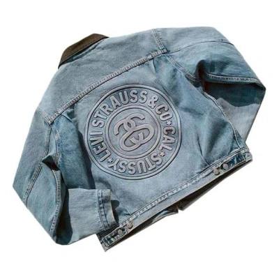 STUSSY Stussy x Levi's Embossed Praglad Trucker Jacket 'Blue'