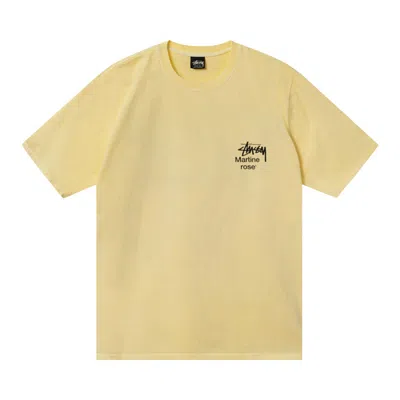 STUSSY STUSSY X MARTINE ROSE COLLAGE PIGMENT DYED TEE 'LEMON'
