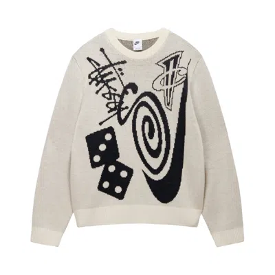 STUSSY STUSSY X NIKE ICON KNIT SWEATER 'NATURAL'