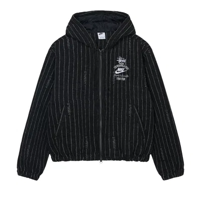 STUSSY STUSSY X NIKE STRIPE WOOL JACKET 'BLACK'