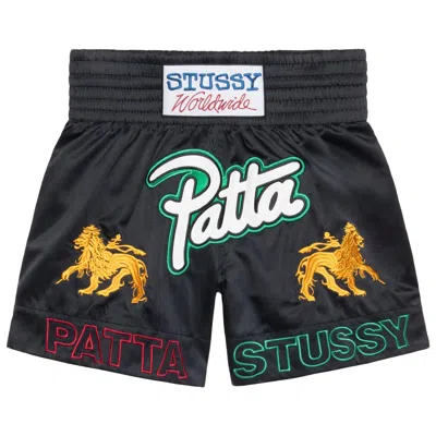 STUSSY STUSSY X PATTA BOXING SHORT 'BLACK'