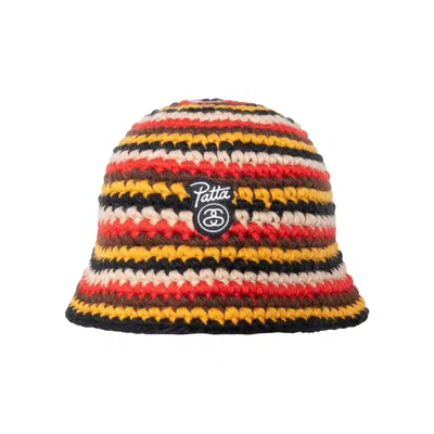 STUSSY STUSSY X PATTA STRIPED KNIT BUCKET HAT 'MULTICOLOR'