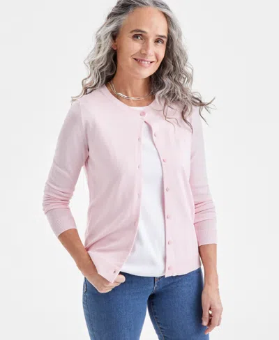 STYLE & CO WOMEN'S BUTTON-UP CARDIGAN, REGULAR & PETITE, CREATED FOR MACY'S