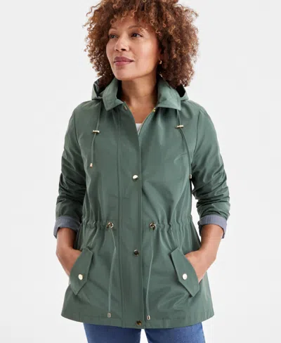 STYLE & CO WOMEN'S HOODED ANORAK, PP-4X, CREATED FOR MACY'S