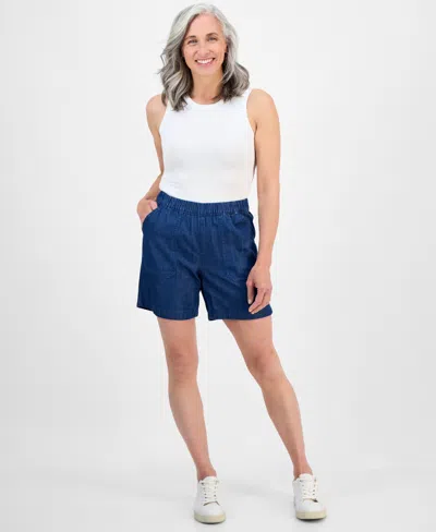 STYLE & CO WOMEN'S MID-RISE PULL-ON SHORTS, REGULAR & PETITE, EXCLUSIVELY AT MACY'S