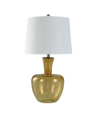 STYLECRAFT HOME COLLECTION 27.25" TAUPE GOURD SHAPED COLORED GLASS TABLE LAMP