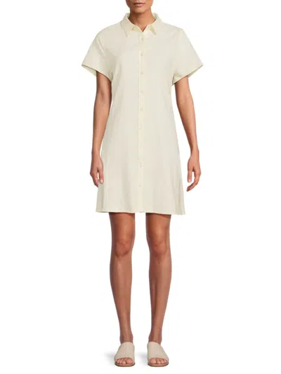 SUBTLE LUXURY WOMEN'S WYNNE LINEN BLEND COVERUP SHIRTDRESS