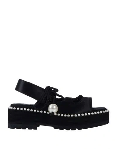 SUECOMMA BONNIE SUECOMMA BONNIE WOMAN SANDALS BLACK SIZE 6.5 POLYESTER, ELASTANE